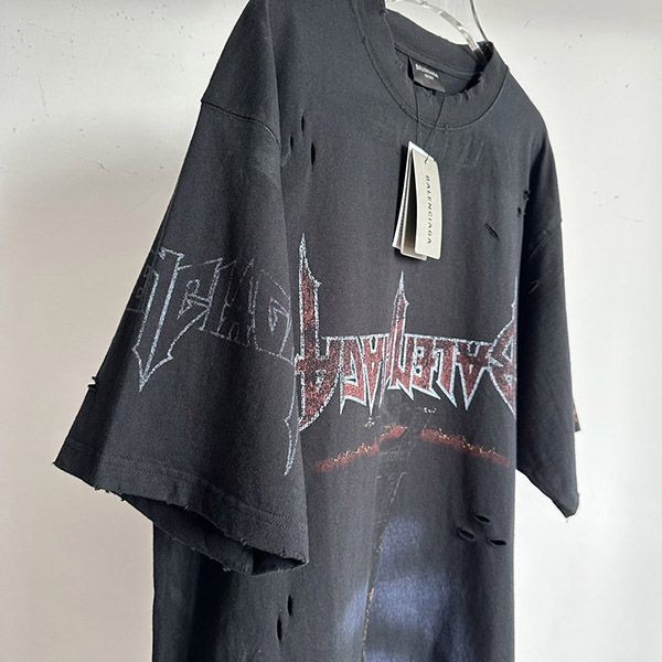一目惚れ♪ バレンシアガ Tシャツ 偽物 ボクシーフィット bai91518